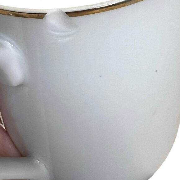 Norman Rockwell Vintage 1981 painted cups white w/ gold trim 5 unique mugs - Picture 16 of 16